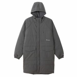 ★チャンピオン Champion 定価19690円 保温 防風 撥水 ストレッチ 中綿 ロング コート ジャケット 灰 XL [C3WS6030811N-XL]二 参★QWER★