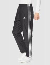 ★アディダス ADIDAS 新品 メンズ 防風性 撥水性 裏起毛トリコット 3ストライプス ウインドパンツ 黒 XL[GE0428-O] 四 弐★QWER_画像2