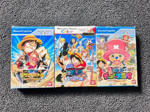 ☆WSC ONE PIECE チョッパーの大冒険 虹の島伝説 グランバトル まとめて ワンダースワンカラー ゲームカセット 箱・説明書付き 中古 美品☆