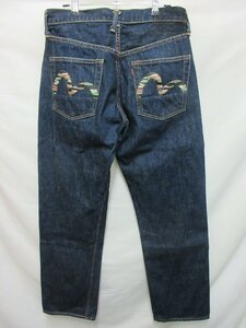 1000円～美品 エヴィス EVISU NO.2 ビンテージ カモメ デニムパンツ ジーンズ 迷彩 タイガーストライプ サイズ32