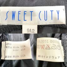 1円 ドレス SWEET CUTY カインドウェア ワンピース 9A2 ピンク黒光沢 カラードレス キャバドレ 発表会 イベント　中古８８９４_画像9