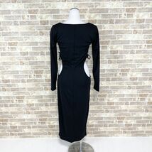 1円 ドレス ZARA ロングドレス M USAサイズ 黒 カラードレス キャバドレ 発表会 イベント　中古８００１_画像4