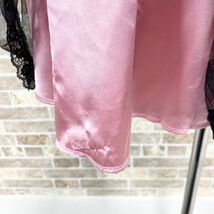 1円 ドレス escape ミニドレス ピンク黒レース カラードレス キャバドレ 発表会 イベント　中古８１０７_画像10
