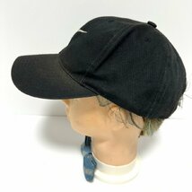 (^w^)b NIKE ナイキ 80s 90s ヴィンテージ キャップ 帽子 ロゴ 刺繍 シンプル カジュアル スポーティー ブラック ONE SIZE C0915EE_画像2