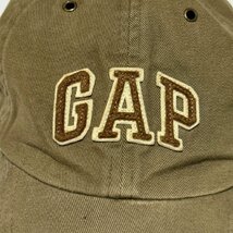 (^w^)b GAP ギャップ 80s 90s ヴィンテージ キャップ 帽子 ロゴ 刺繍 ワンポイント カジュアル ブラウン レザー ベルト M L C0913EE_画像8