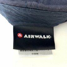 (^w^)b AIR WALK エアウォーク キャップ 帽子 ロゴ 刺繍 アイレット 通気性 ベルクロ ベルト 調節可能 万能 ネイビー 57～59㎝C0733EE_画像9