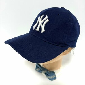 (^w^)b New York Yankees ニューヨーク ヤンキース ベースボール キャップ 帽子 NY ロゴ 刺繍 ブルー ベルクロ ベルト ONE SIZE C0798EE