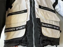 (^w^)b BAD BOY SPORT バッドボーイ スポーツ 80s 90s ヴィンテージ リバーシブル 2WAY ジャケット M ナイロン フリース ツートーン_画像6