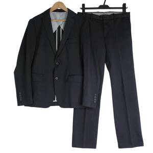 ◆美品 送料無料◆ MEN'S MELROSE メンズメルローズ COMPLET 通年生地 ストレッチ セットアップ スーツ 2 S相当 ◆通勤 ビジネス◆　4523k1