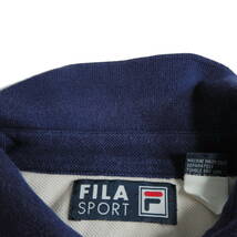 ◆良品 ヴィンテージ◆ FILA SPORT フィラ スポーツ トリコカラー ロゴ刺繍 半袖 ポロシャツ 白 赤 紺 M ◆レトロ オールド 古着◆ 1553L0_画像8