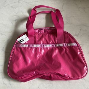 ジャンク　N949　リメイク用　LeSportsac レスポートサック ピンク　ボストンバッグ 訳あり 生地活用 リメイク 再利用