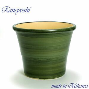 植木鉢 おしゃれ 安い 陶器 サイズ 32cm ブーケ 10号 グリーン 室内 屋外 緑 色