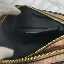 COACH コーチ ショルダーバッグ シグネチャー ブラウンマルチ_画像8