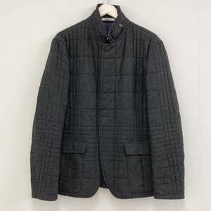 ARMANI COLLEZIONI 中綿 ウール ジャケット コート グレー メンズ 50サイズ 大きいサイズ アルマーニコレツォーニ ブルゾン 3120034