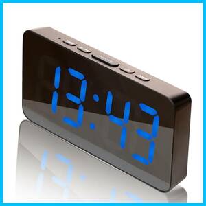 【在庫処分】LED 時計 部屋おしゃれインテリア 鏡デジタル時計 多機能目覚まし時計 置き時計 実用的で耐久性がありま スヌーズ 