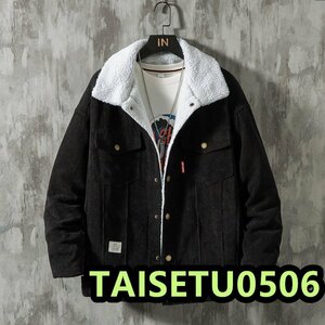 ジャンパー おしゃれ トップス フライトジャケット キルトコート 防寒トップス　ブラック4XL