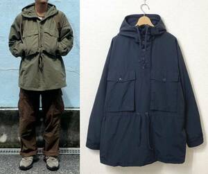 【未使用品】Nigel cabourn ナイジェルケーボン トラックスモック コットンナイロン 48 ネイビー 紺 プルオーバージャケット ミリタリー