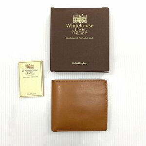 新品 / ホワイトハウスコックス Whitehouse Cox レザー 2つ折り 財布 ベージュ メンズ