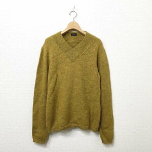 美品 メンズ / ジルサンダー JIL SANDER アルパカ Vネック ニット 46 イエロー 黄 セーター