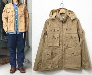 【未使用品】MOUNTAIN RESEARCH マウンテンリサーチ Game Pocket Jacket ゲーム ポケット ジャケット L ベージュ フィッシング 2WAY