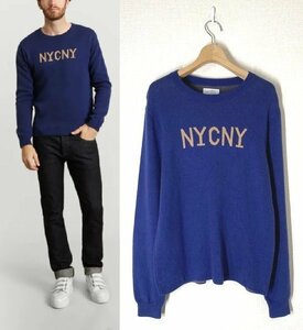 定価2.1万円 / サタデーズ ニューヨーク SATURDAYS NYC ニット S ブルー 青 セーター