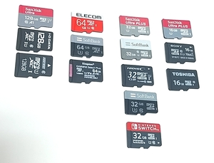 microSDXC 128GBなど◆ まとめて 14枚セット / 動作品 フォーマット済 microsd microSDカード