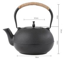 ★南部鉄器 老鉄瓶 提梁壺★新品 茶道具★1.8L 銅製蓋 銅製取っ手 対応 鉄やかん 鉄分補給 鉄びん_画像3