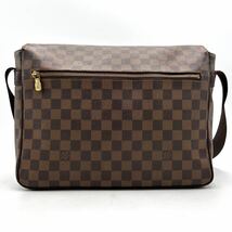 1円【極美品】LOUIS VUITTON ルイヴィトン ダミエ メッセンジャー メルヴァール ショルダーバッグ A4◎ 斜め掛け◎ PVC レザー ブラウン_画像2