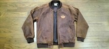 【 VINTAGE 】adidas　アディダス　レザー ジャケット　size：Ｌ　　_画像2