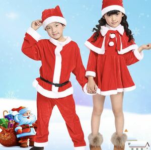  новый товар не использовался * Santa Claus 120 размер девочка костюмированная игра Santa Claus костюм 