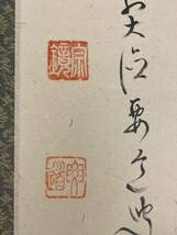 Y-288掛軸模写 紙本肉筆 茶掛 共箱【雪尾要道】臨済宗大徳寺派宗鏡寺住職【関　南北東西活路通】_画像3