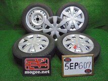 5EP607BC3 ) 送料無料 155/65R14 ICE ESPORTE スタッドレスタイヤ+ダイハツ純正 14インチスチールホイール4本セット 2019年製 L375 タント_画像1