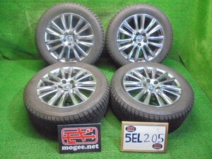 5EL205AF5) 送料無料 235/55R18 ブリザックDM-V3 スタッドレスタイヤ+美品 トヨタ純正 18インチホイール4本セット 60系ハリアー ハイグロス