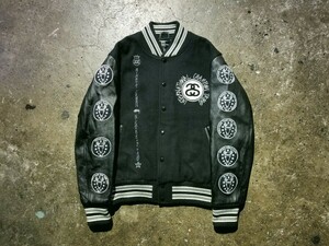 STUSSY ×NINE RULAZ LINE ×MIGHTY CROWN Champion Jacket ステューシー ナインルーラーズ マイティクラウン スタジャン