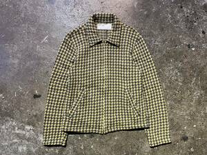 COMME des GARCONS HOMME HOMME コムデギャルソンオムオム 99aw 1999aw AD1999 千鳥格子 ウール ジップアップ ブルゾン 総柄 オムオム