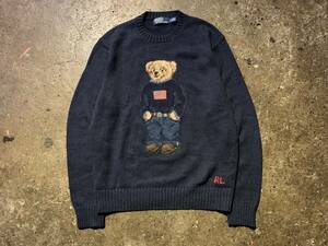 POLO RALPH LAUREN Polo ベア コットンリネン セーター M ポロラルフローレン ポロベア ニット