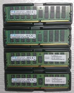 【MemTest1Pass確認済】Samsung M393A4K40BB0-CPB DDR4-2133 PC4-17600 ECC Registered 32GBx4枚 計128GB 