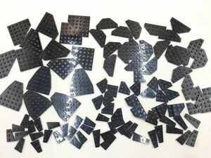 Y-114　レゴバラパーツ　黒/ブラック　特殊プレートパーツ　14　まとめてセット　60サイズ