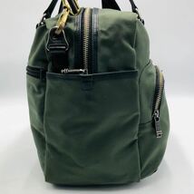 1円~極美品 TUMI トゥミ 2way メンズ ビジネスバッグ ALPHA BRAVO エバレット エッセンシャル トート 斜め掛け レザー A4/PC可 通勤 カーキ_画像4