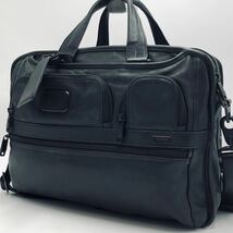 参考価格￥107,640 美品 TUMI トゥミ エクスパンダブル オーガナイザー コンピューター レザーブリーフ 牛革 2WAY メンズ ビジネスバッグ_画像1