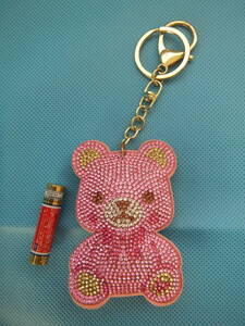 * Kirakira * pink. bear. back charm ** secondhand goods 