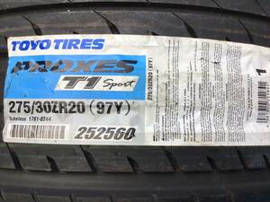 新品１本　TOYO TIRES PROXES T1 sports ２７５/30ZR20　トーヨータイヤ　直接引き取りか