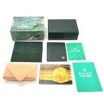 H 1円スタート ROLEX ロレックス ケース 空箱 緑箱 BOX クッション 冊子 レザーケース ヴィンテージ A535_画像1