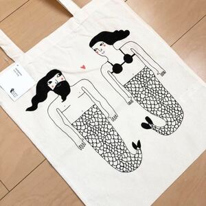 * new goods *flying Tiger* limited time * person fish * eko-bag * Flying Tigers * shop sack shopa-* tote bag * mermaid summer pattern 