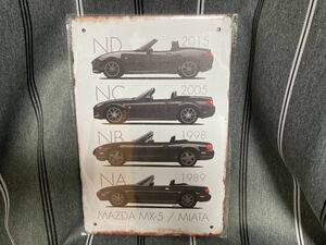 歴代ロードスターブリキ風　アートボード　NA NB NC ND マツダ　MAZDA