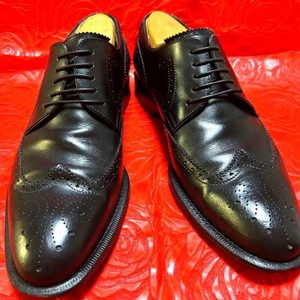 最終値下【高級革靴】Salvatore Ferragamo サルヴァトーレ フェラガモ 6.5EE 24.5cm メダリオン メンズ ビジネスシューズ ブラック 黒
