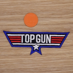 【Ｍサイズ】アイロンワッペン NO.1986 ＴＯＰＧＵＮ トップガン ミリタリー 戦闘機 米軍 空軍 エアーフォース 【郵便定形】