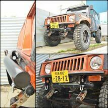 ジムニー ボディリフト 車用 フロントバンパー KF-7BL JA11 JA71 SJ30 JA12 JA22 パイプバンパー ブラック jimny_画像3