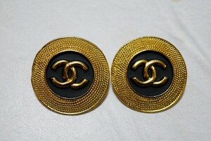 x20 CHANEL/シャネル イヤリング ココマーク 海外 ブランド ヴィンテージ アクセサリー ビンテージ アンティーク 耳飾り ゴールドカラー