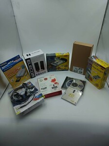 ◯PC周辺製品まとめ ほぼ未使用品 リーダーライター USB電源ステレオスピーカ PCカードスロット用10M WRC-F300NF PCIバス用アダプター 等 